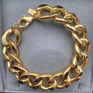 Kenneth Jay Lane Gold Plated Mega Wide Bracelet